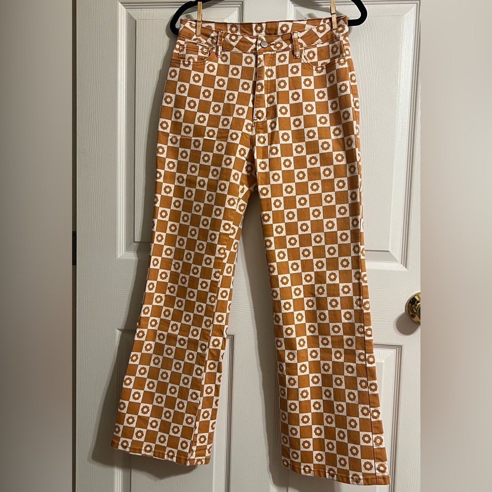 Checkered Flare Pants